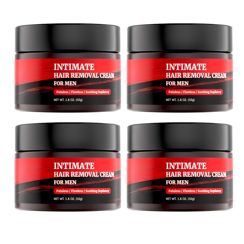 Hair Removal Cream for Men - Fast Acting Depilatory for Chest Back Legs Arms Intimate Areas Sensitive Skin Formula 50g
