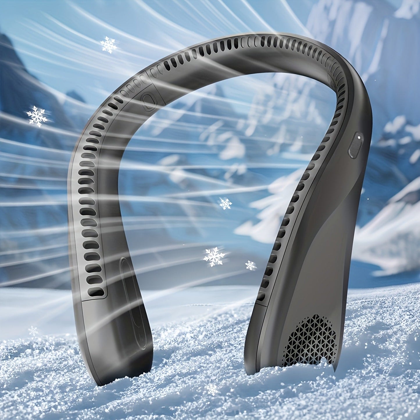 Bladeless Neck Fan Rechargeable, 4 Speed Hands-Free Portable Neck Fan 66 Vents 4-16 Hours Battery, Type-C USB Wearable Cooling Fan Lightweight for Outdoor Hiking Travel BBQ Picnic Fishing Jobsite