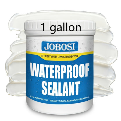Waterproof Sealant Liquid Glue 32oz 1KG Leak Repair Agent – Indoor Outdoor Waterproof Coating for Roof Basement Wall Pipe Crack Sealing, Transparent & Black, Strong Adhesive Waterproof Repair Glue