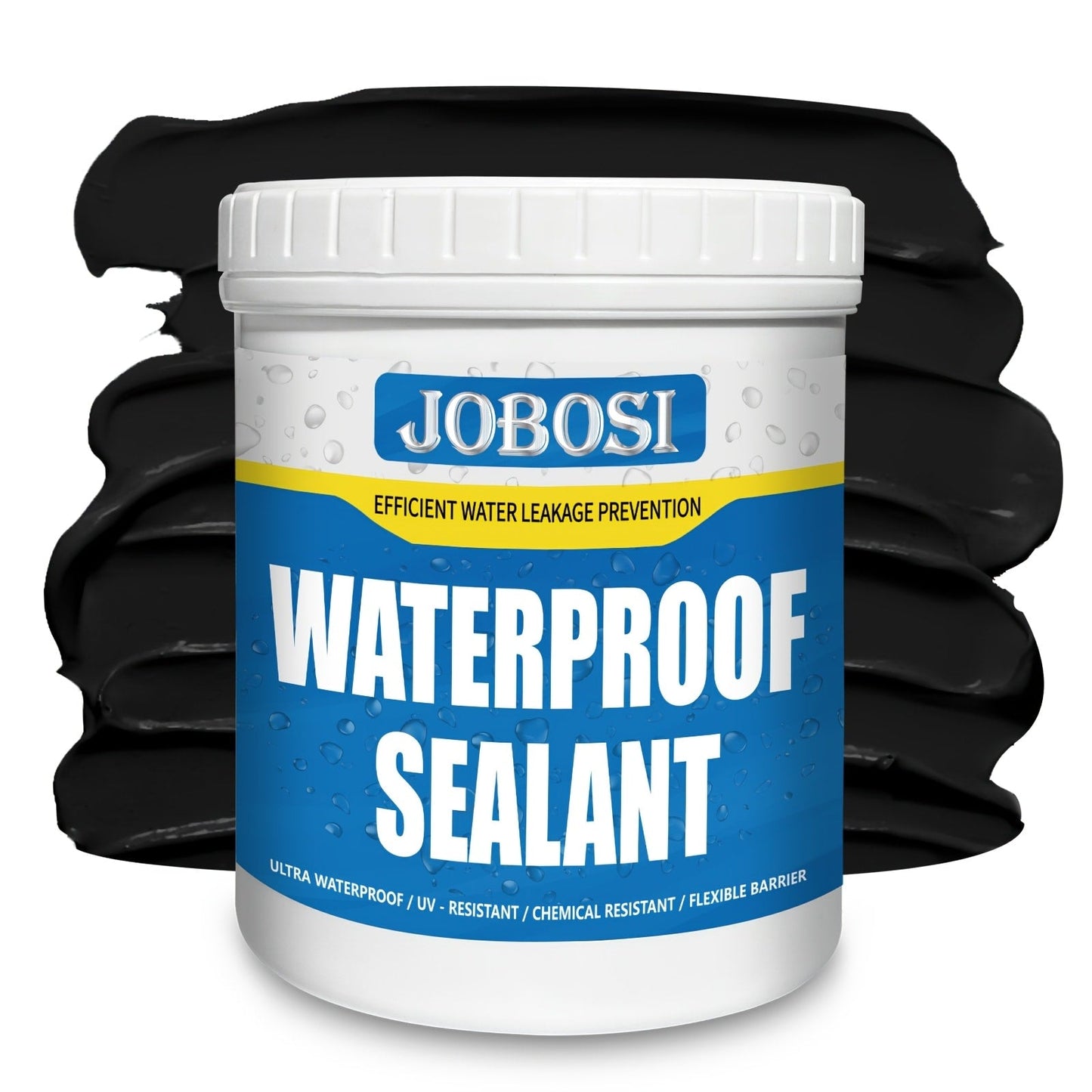 Waterproof Sealant Liquid Glue 32oz 1KG Leak Repair Agent – Indoor Outdoor Waterproof Coating for Roof Basement Wall Pipe Crack Sealing, Transparent & Black, Strong Adhesive Waterproof Repair Glue