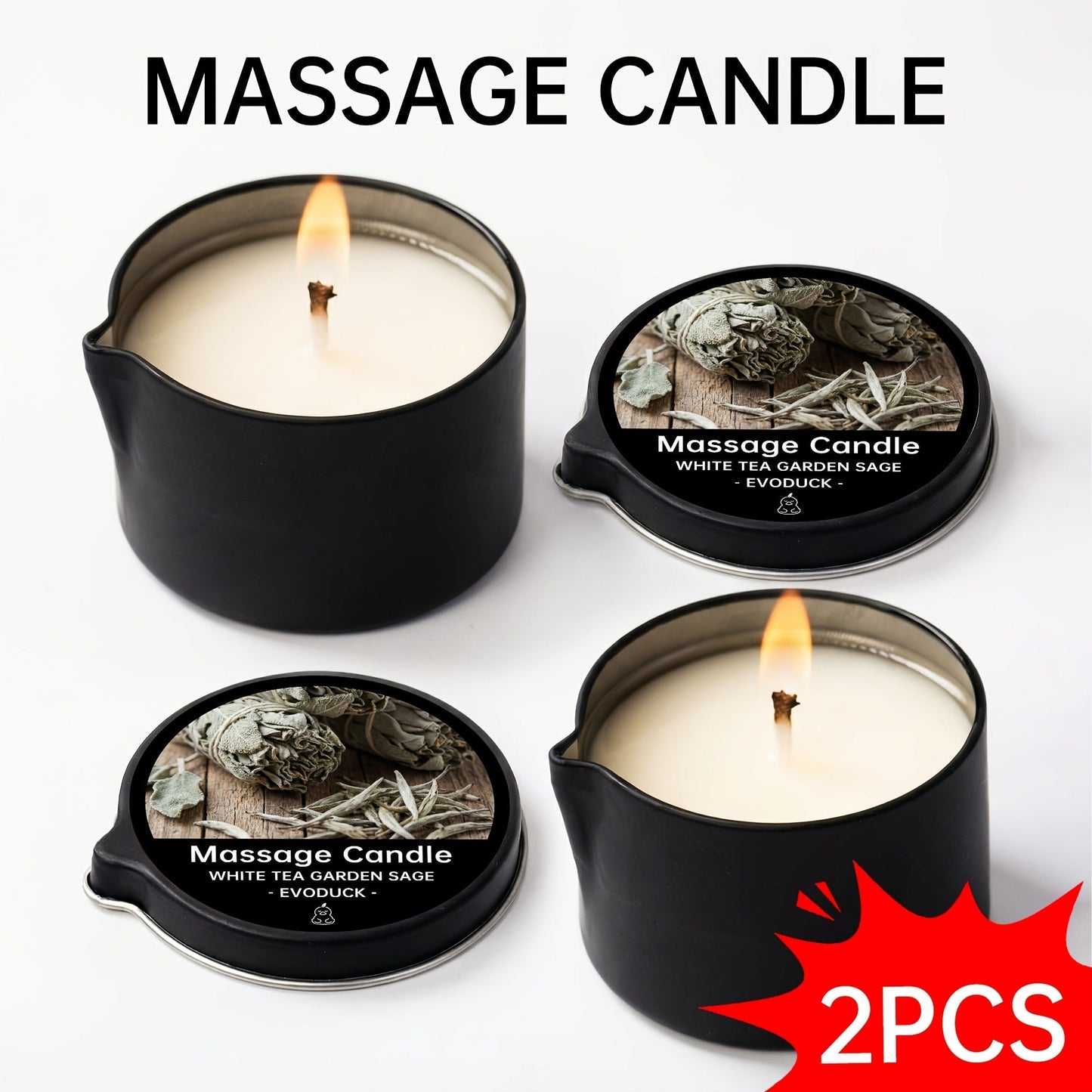 Scented Massage Candle 2-in-1 Soy Wax Essential Oil Body Lotion 20+ Scents 1pc 2pcs 6pcs Spa Nail Salon Pedicure Wedding Valentine Christmas Gift for Women