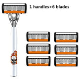 1 handle + 6 blades