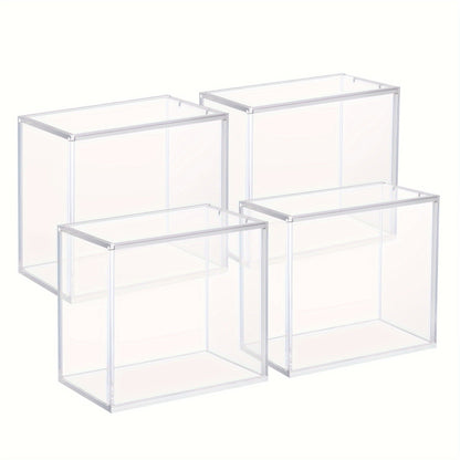 Acrylic Booster Box Display Case with Magnetic Lid – Thick 5mm Clear Protective Storage for Pokemon TCG Card Collectors, 3/4/6 Pack, 5.8"x3.5"x5.3"