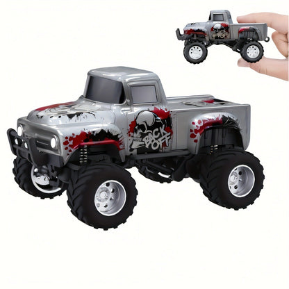 1:64 Scale Die-Cast RC Monster Truck 2.4GHz High-Speed Off-Road Vehicle with LED Headlights, Multiple Control Modes & Adjustable Speed – Toy Gift for Boys & Girls (5 Colors)