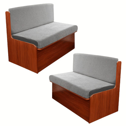 RV Dinette Cushion Covers 4 Piece Set Stretch Jacquard Slipcovers for Booth Seats Machine Washable Anti-Pet Hair Dustproof RV Camper Van Sofa Backrest Seat Protector Multiple Colors