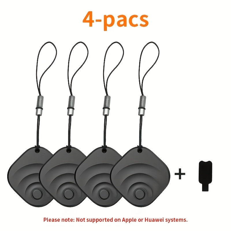 GPS Tracker Anti-Lost Device Real-Time Locator No Subscription No Installation for Car Vehicle Pet Dog Child Elderly Compatible with iOS Android Portable Mini Smart Tracking Tag 1 or 4 Pack