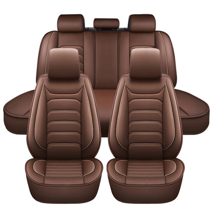 Faux Leather Car Seat Covers 5-Seat Full Set – Waterproof 360° Protection, Foam Padding, Universal Fit for SUV, Truck & Sedan (6 Colors)