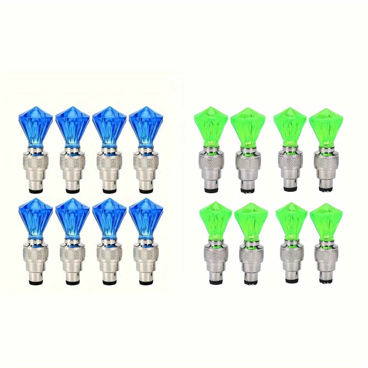 LED Breathing Light Tire Valve Caps – Running Horse & Wind Fire Wheel Light Effect for Car & Motorcycle Wheels