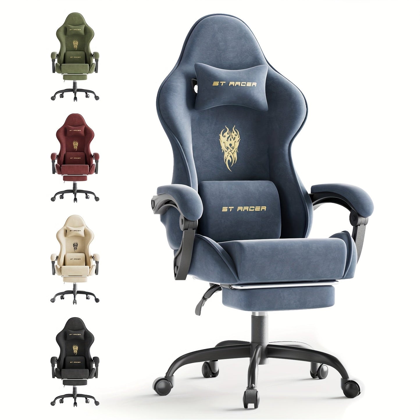 Gaming Chair shown in the Blue Gray option