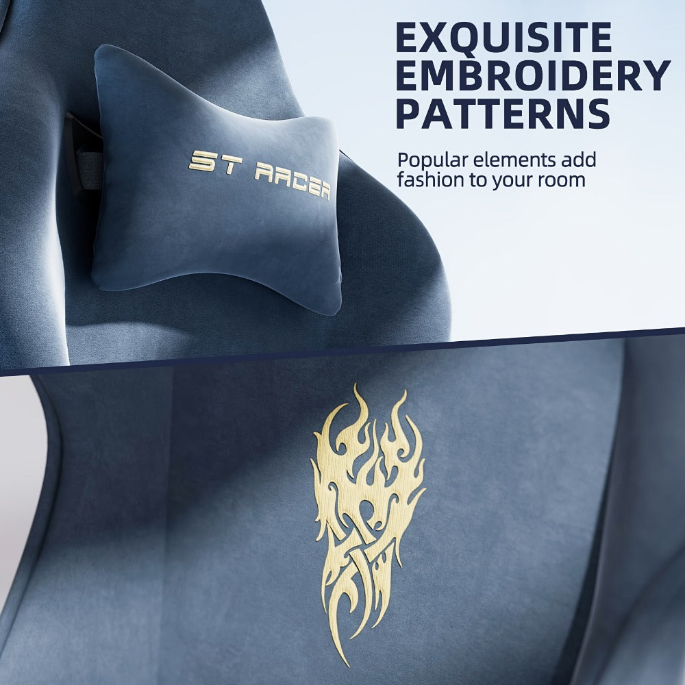 Velvet Gaming Chair, Ergonomic Video Game Chair for Comfortable Everyday Seating detail image - detail view 20