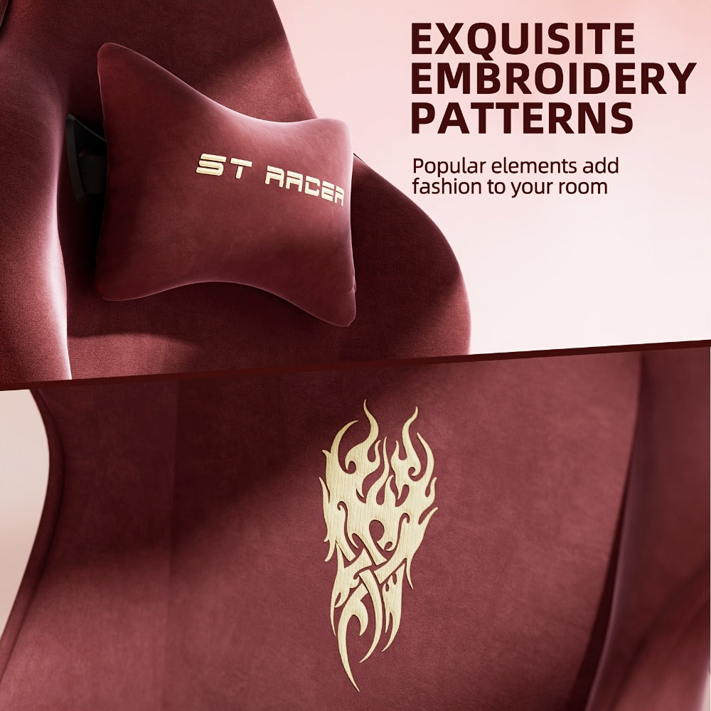 Velvet Gaming Chair, Ergonomic Video Game Chair for Comfortable Everyday Seating detail image - detail view 23