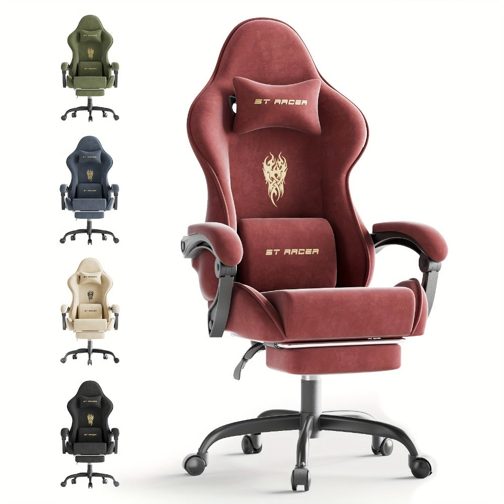 Velvet Gaming Chair, Ergonomic Video Game Chair for Comfortable Everyday Seating detail image - detail view 4