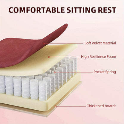 Velvet Gaming Chair, High-Back Gaming Seat for Comfortable Everyday Seating detail image - detail view 12