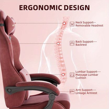 Velvet Gaming Chair, High-Back Gaming Seat for Comfortable Everyday Seating detail image - detail view 14
