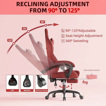 Velvet Gaming Chair, High-Back Gaming Seat for Comfortable Everyday Seating detail image - detail view 18