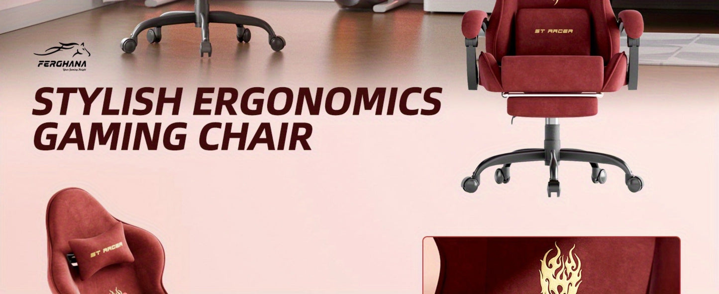 Velvet Gaming Chair, High-Back Gaming Seat for Comfortable Everyday Seating detail image - detail view 22