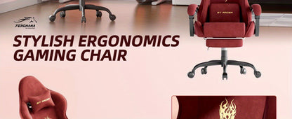 Velvet Gaming Chair, High-Back Gaming Seat for Comfortable Everyday Seating detail image - detail view 22