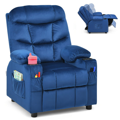 Kids Recliner Chair shown in the Blue option