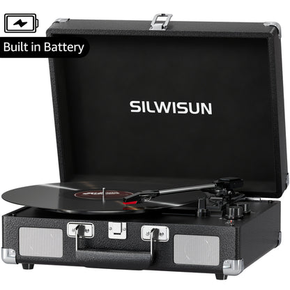 Vinyl Record shown in the Black Silvery option