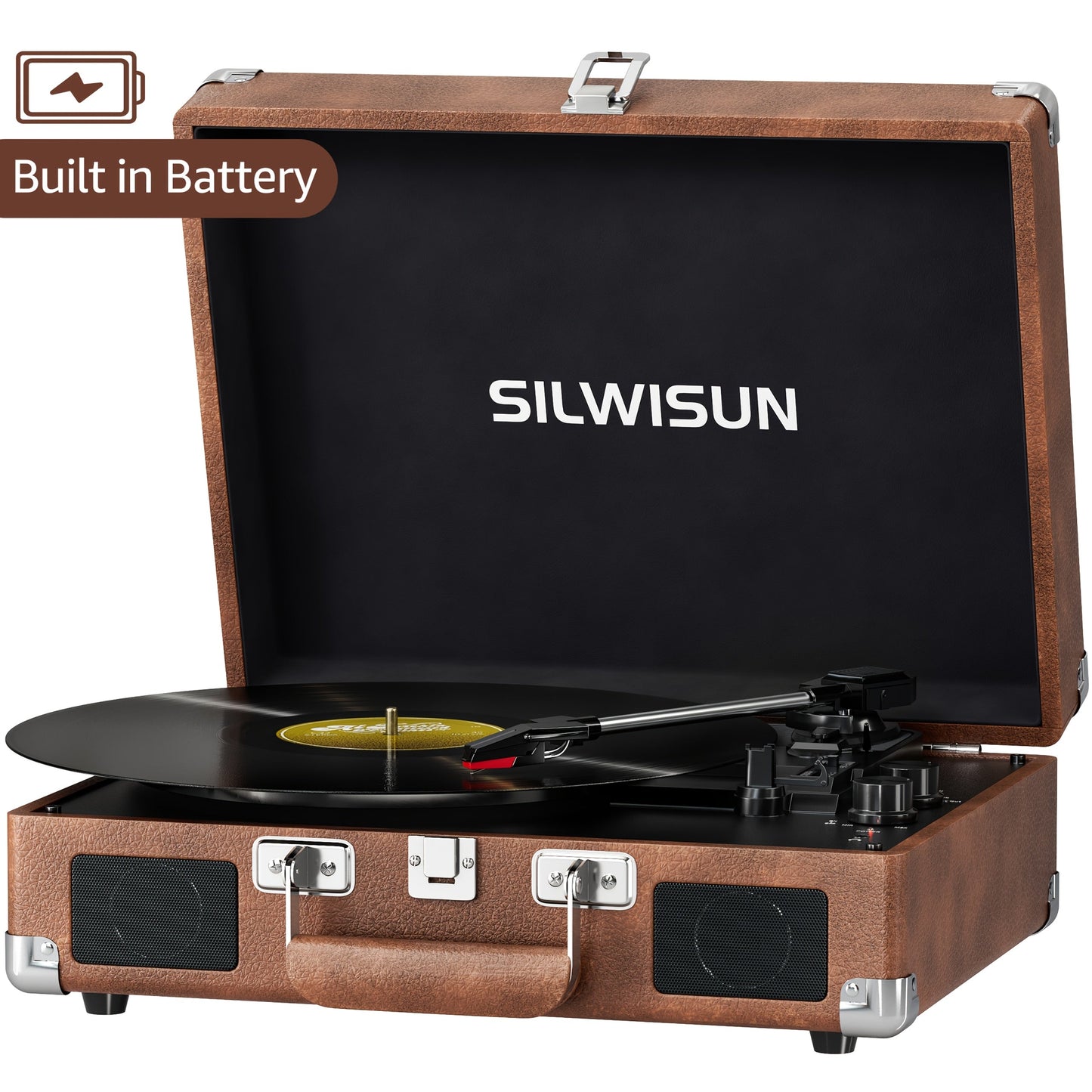 Vinyl Record shown in the Brown Black option
