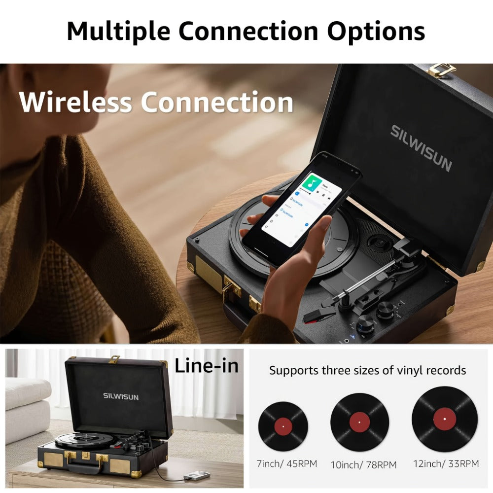 Vinyl Record, Wireless, Portable, Player, Built for Music Listening and Collecting detail image - detail view 6