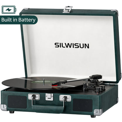 Vinyl Record shown in the Green Black option