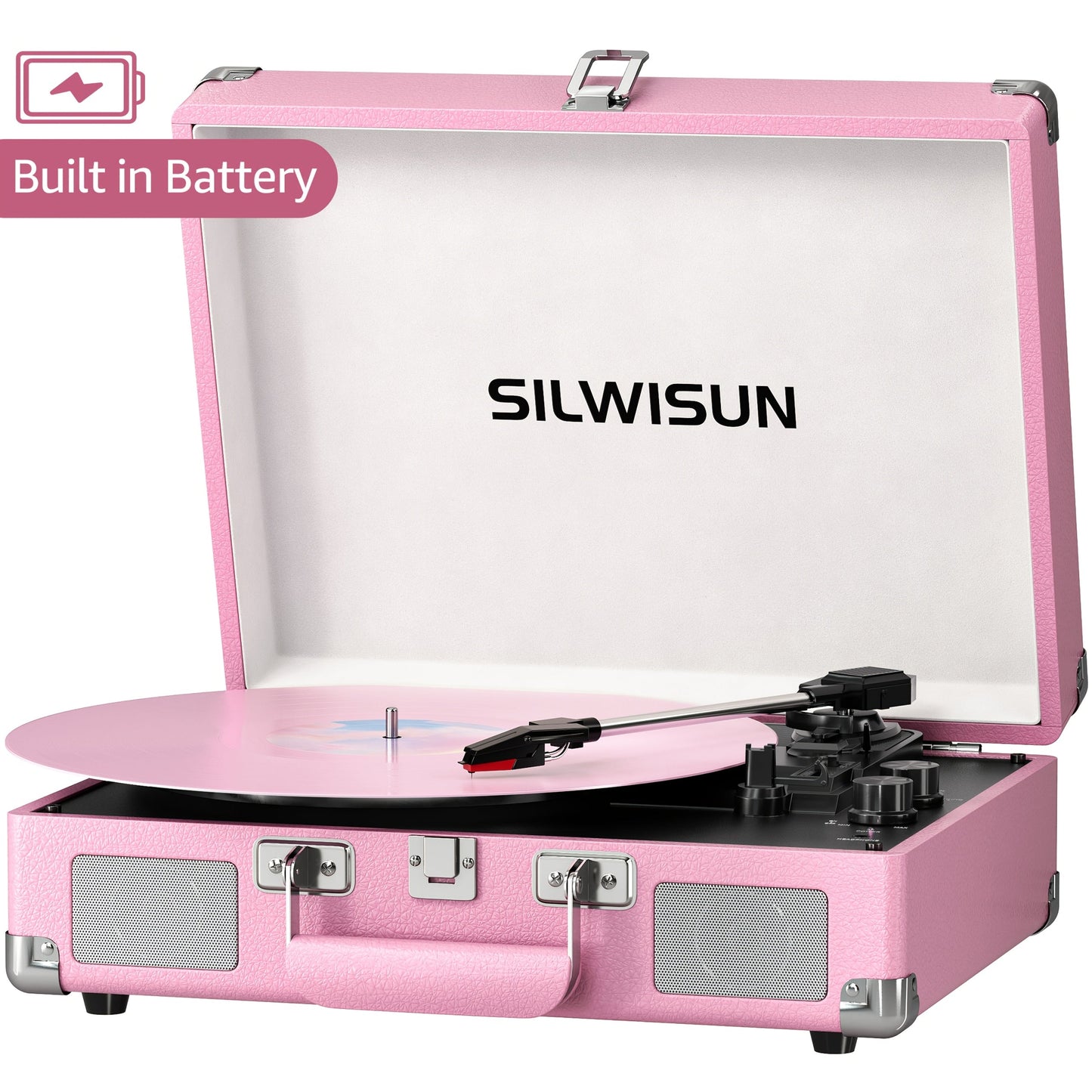 Vinyl Record shown in the pink option