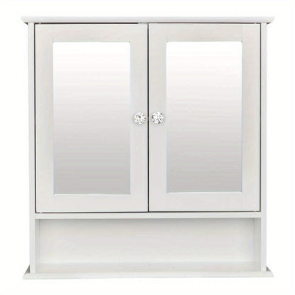 Wall-Mounted Bathroom Wall Cabinet for Organized Everyday Storage, in White detail image - detail view 10