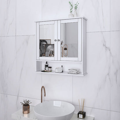Wall-Mounted Bathroom Wall Cabinet for Organized Everyday Storage, in White detail image