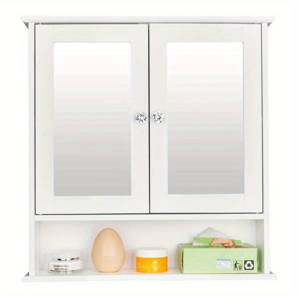 Wall-Mounted Bathroom Wall Cabinet for Organized Everyday Storage, in White detail image - detail view 4