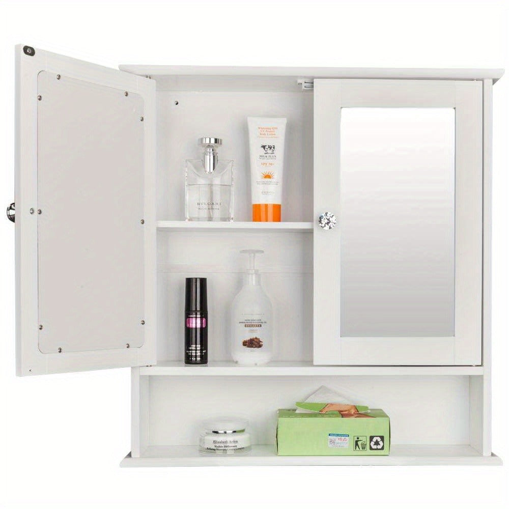 Wall-Mounted Bathroom Wall Cabinet for Organized Everyday Storage, in White detail image - detail view 5