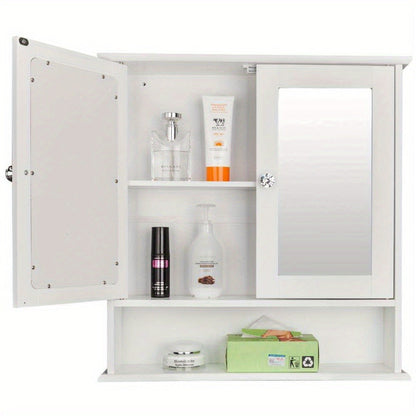 Wall-Mounted Bathroom Wall Cabinet for Organized Everyday Storage, in White detail image - detail view 5
