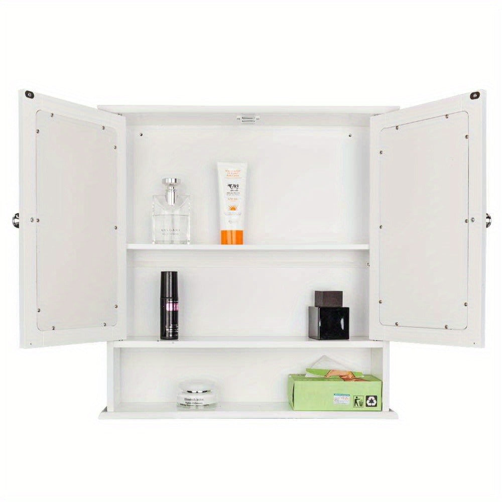 Wall-Mounted Bathroom Wall Cabinet for Organized Everyday Storage, in White detail image - detail view 6