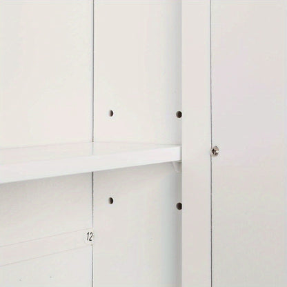 Wall-Mounted Bathroom Wall Cabinet for Organized Everyday Storage, in White detail image - detail view 9