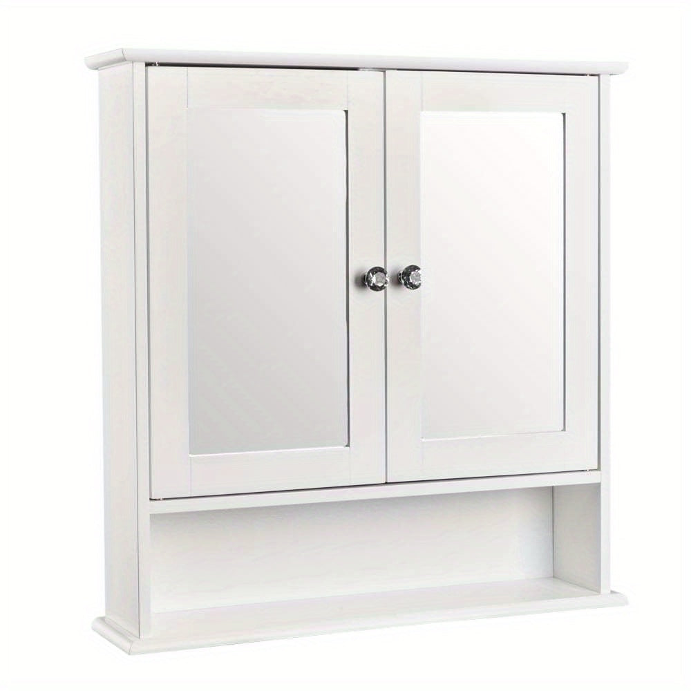 Bathroom Wall Cabinet shown in the White option