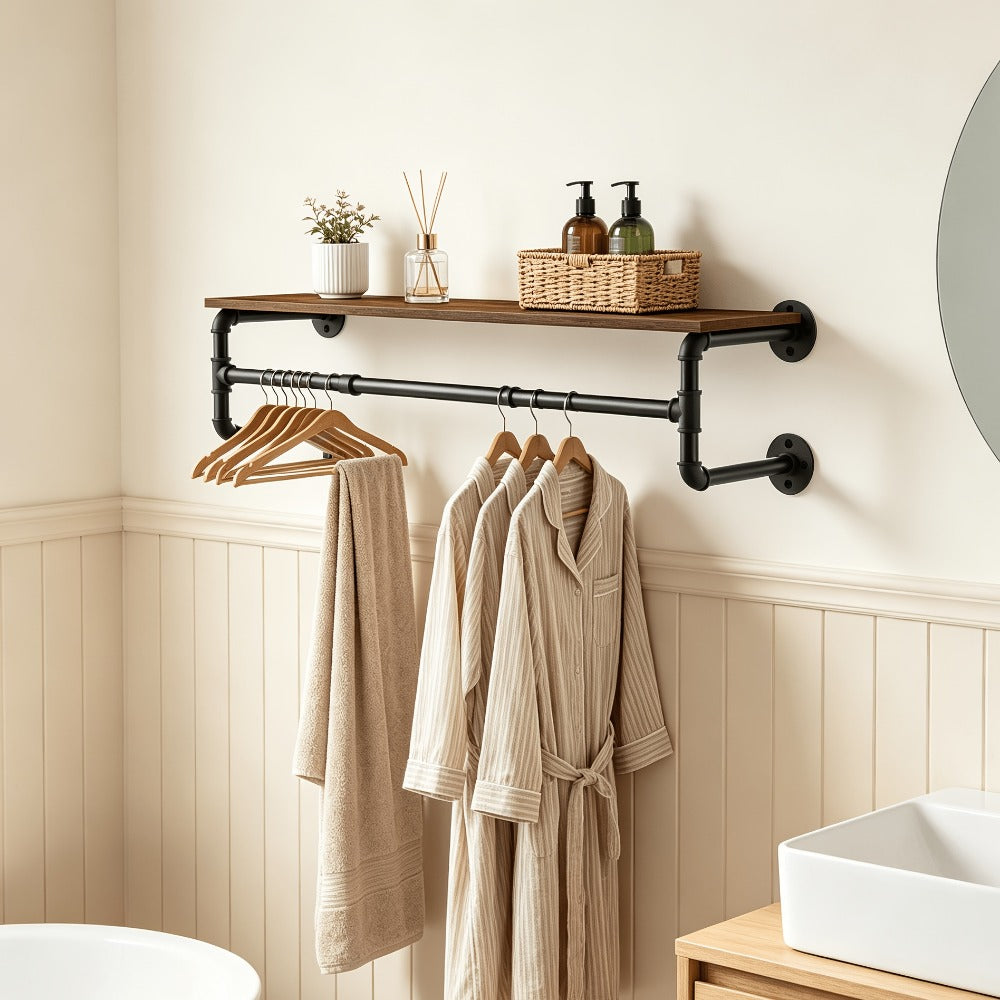 Wall-Mounted Clothes Rack for Organized Everyday Storage in Entryway detail image - detail view 10