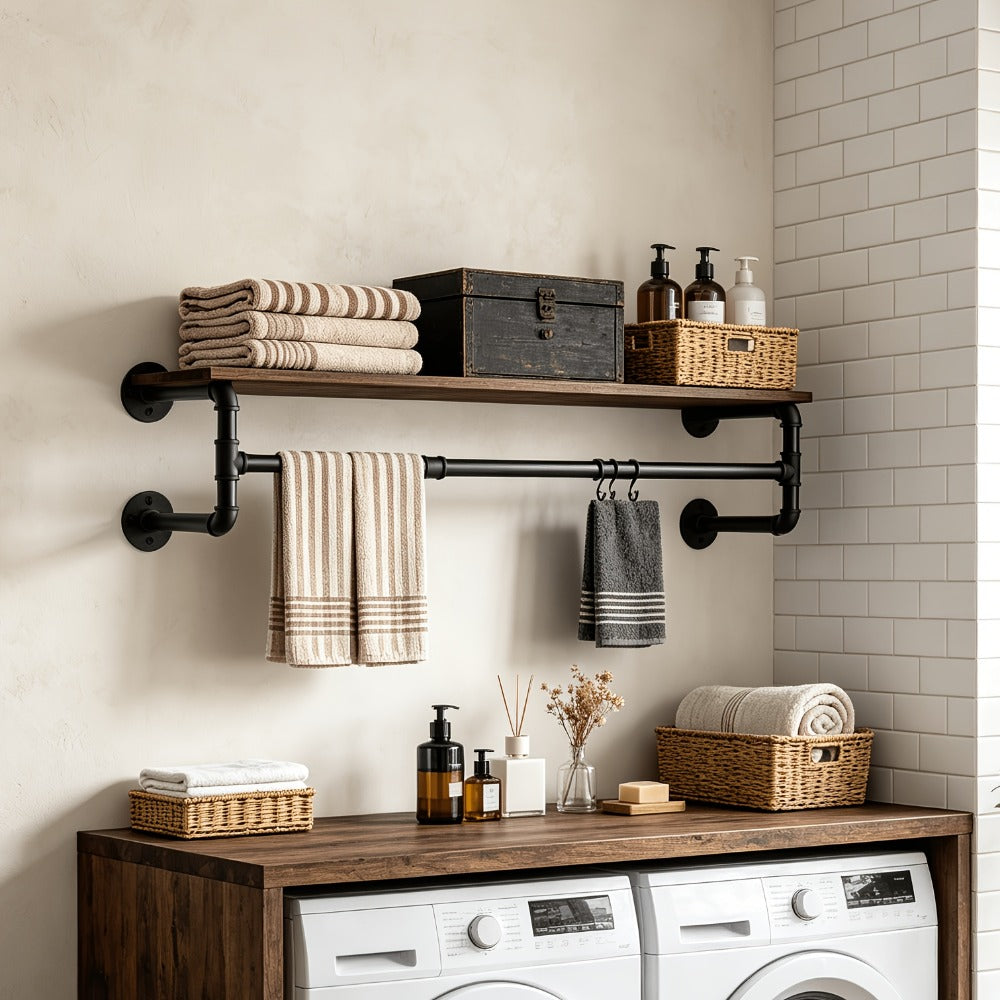 Wall-Mounted Clothes Rack for Organized Everyday Storage in Entryway detail image - detail view 11