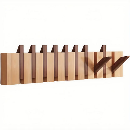 Coat Rack shown in the Beech & Walnut, 10 Hooks option