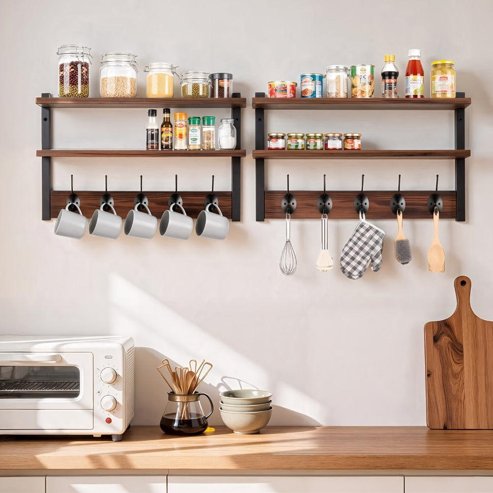 Wall-Mounted Freestanding Clothes Rack for Entryway and Living Room detail image - detail view 11