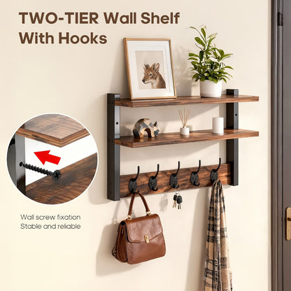 Wall-Mounted Freestanding Clothes Rack for Entryway and Living Room detail image - detail view 8
