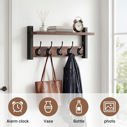 Wall-Mounted Heavy-Duty Coat Rack, Coat and Hat Organizer for Entryway detail image - detail view 7