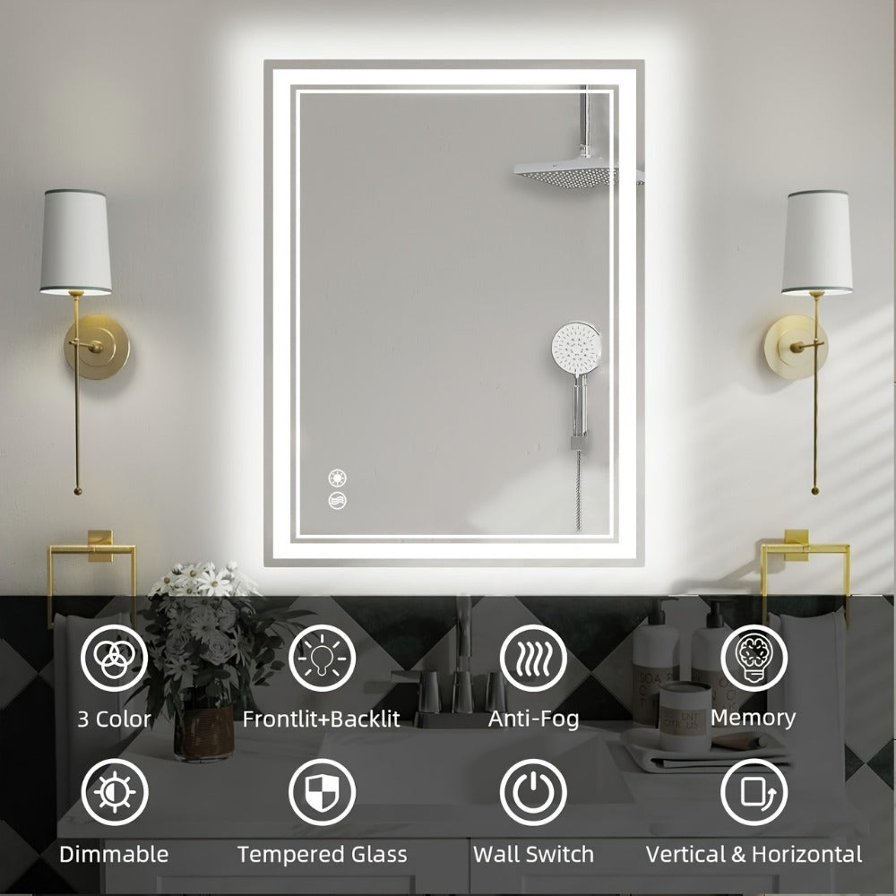 Wall-Mounted LED Bathroom Vanity Mirror with Anti-Fog Function detail image - detail view 10