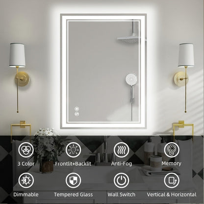Wall-Mounted LED Bathroom Vanity Mirror with Anti-Fog Function detail image - detail view 10
