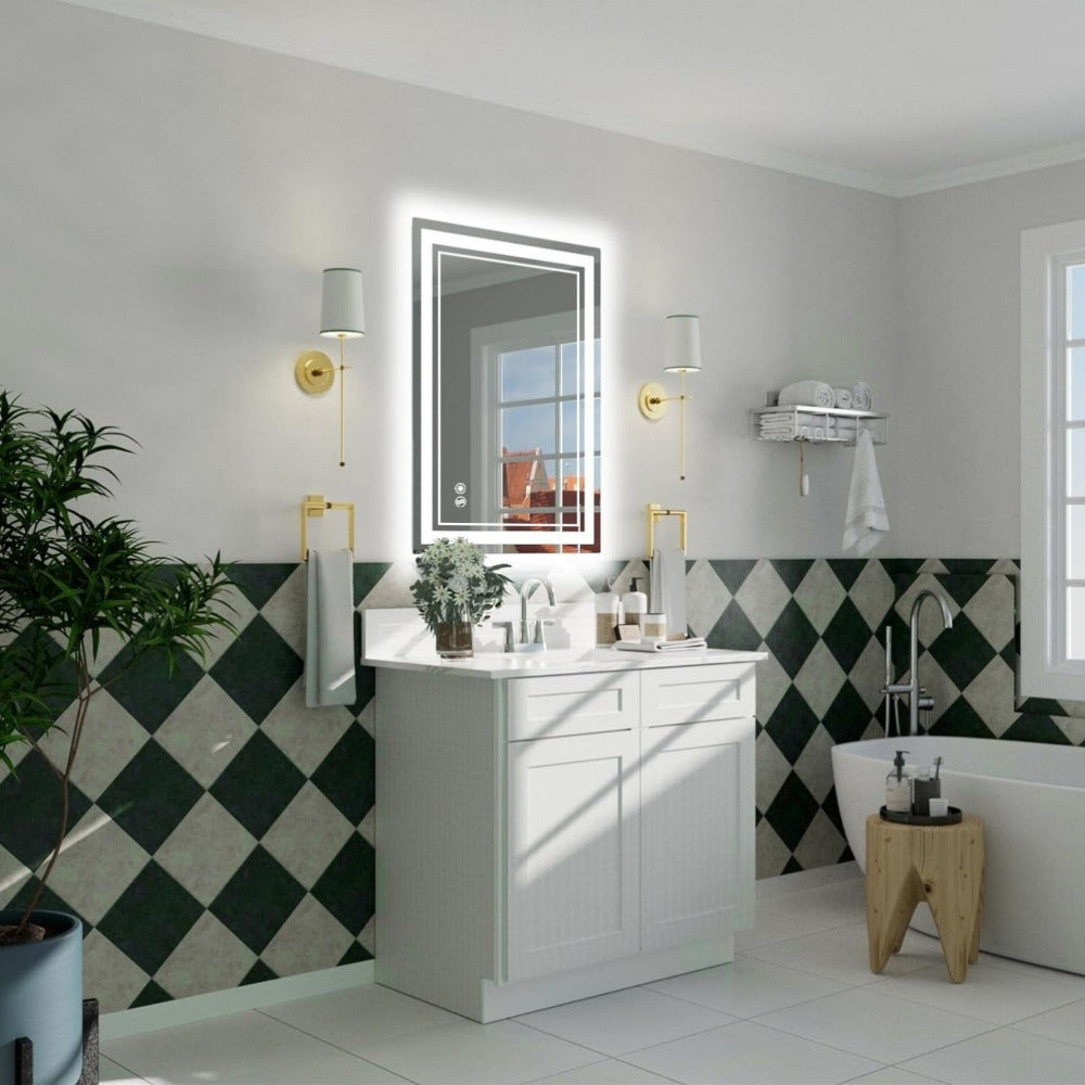 Wall-Mounted LED Bathroom Vanity Mirror with Anti-Fog Function detail image - detail view 11