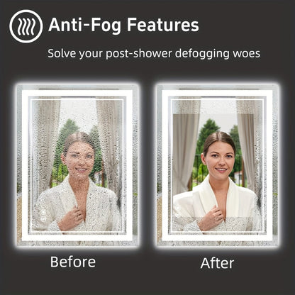 Wall-Mounted LED Bathroom Vanity Mirror with Anti-Fog Function detail image - detail view 8