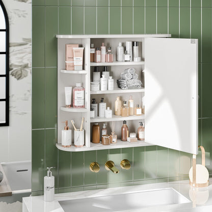 Wall-Mounted Medicine Cabinet with Open Shelves for Bathroom detail image - detail view 5