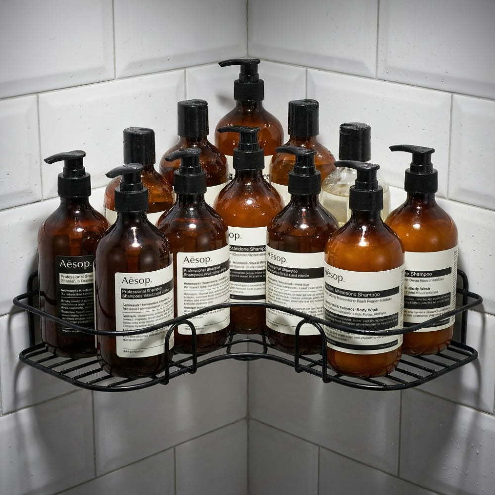 Wall-Mounted Metal Bathroom Corner Shelf for Organized Everyday Storage detail image - detail view 4
