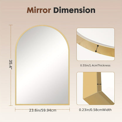 Wall-Mounted Metal Wall Mirror, Bathroom Vanity Mirror for Dressing and Daily Routines detail image - detail view 11
