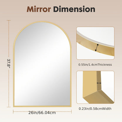 Wall-Mounted Metal Wall Mirror, Bathroom Vanity Mirror for Dressing and Daily Routines detail image - detail view 12