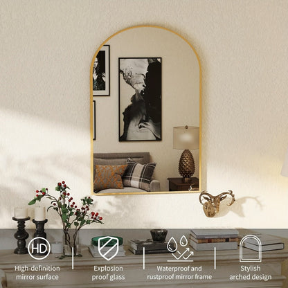 Wall-Mounted Metal Wall Mirror, Bathroom Vanity Mirror for Dressing and Daily Routines detail image - detail view 15